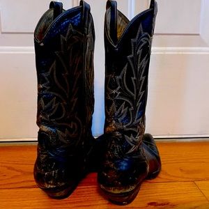 Black Western cowboy boots, Sz 7.5